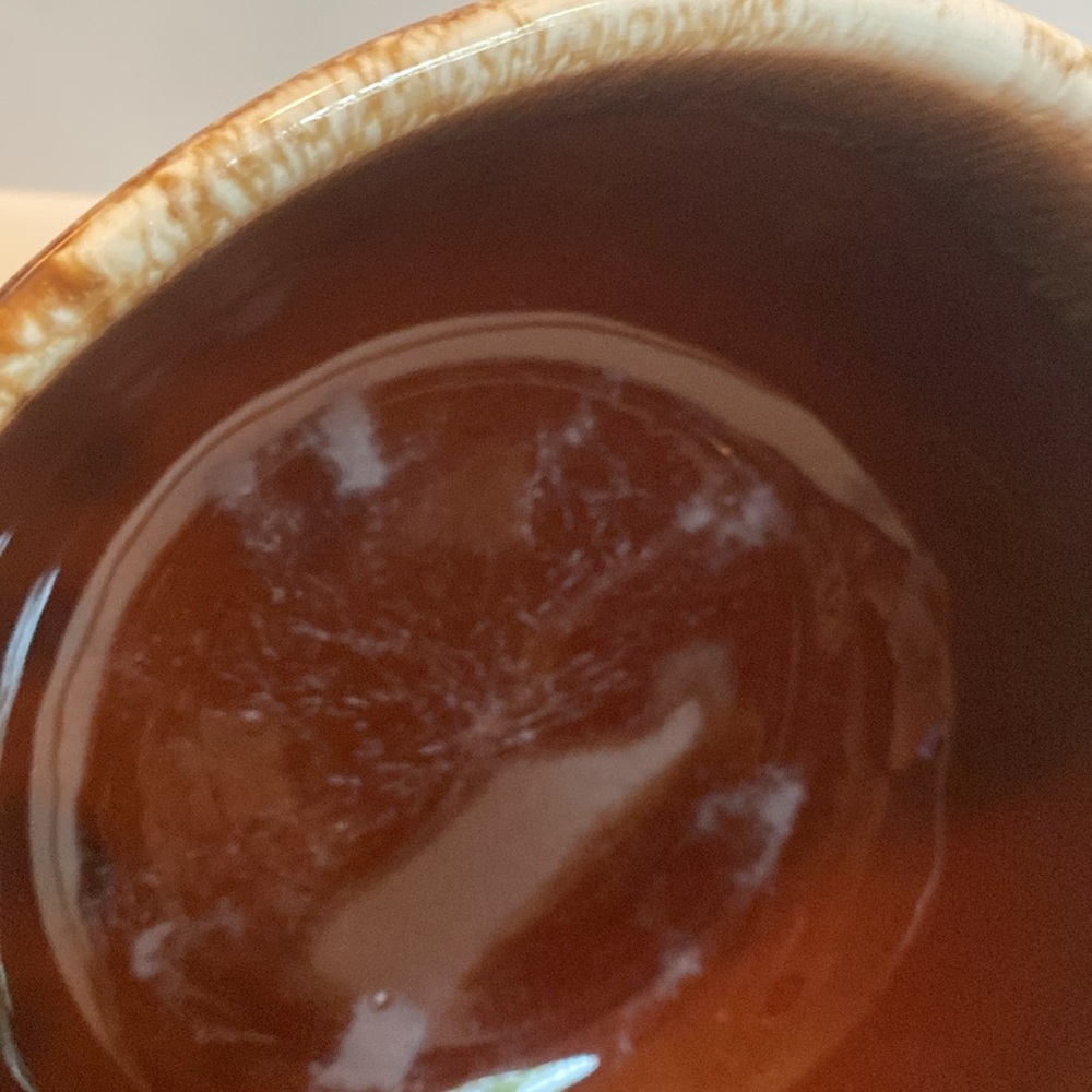 McCoy Brown Drip Glaze 8” Vintage Pottery Mixing Bowl - Picture 8 of 12